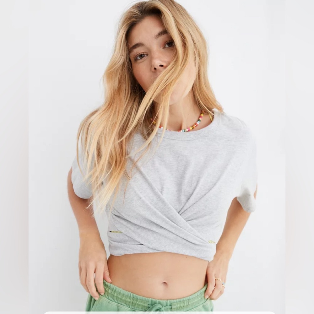AERIE Cropped Wrapback T-Shirt (NWT)